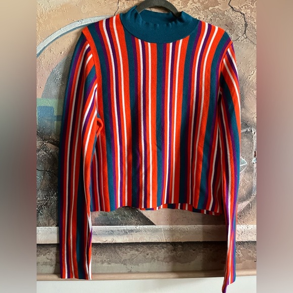Victor Glemaud x Target Striped Mock Turtleneck Pullover - Picture 1 of 8
